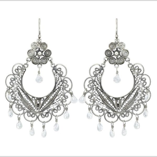 Orecchini fiore in argento